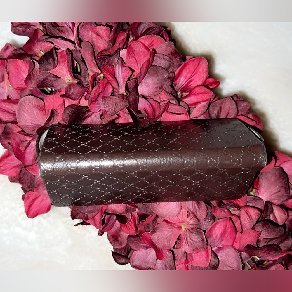 GUCCI GG Sima Leather Sunglasses Trifold Case - Picture 3 of 7